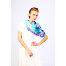 2014 100% Print China Silk Custom Made Scarf 90 by 90